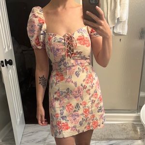 Pink floral dress